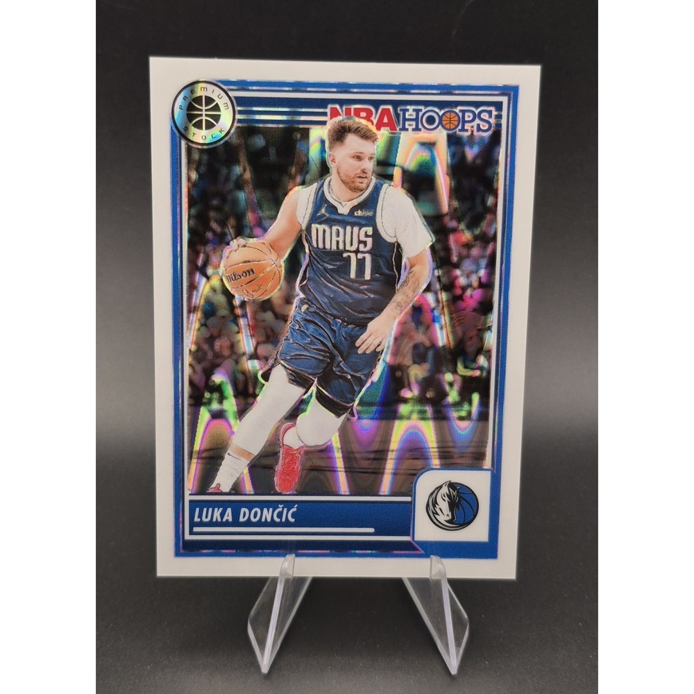 2023-24 Panini Nba Hoops Premium  Stock Luka Doncic #9 White Seismic Prizm /75